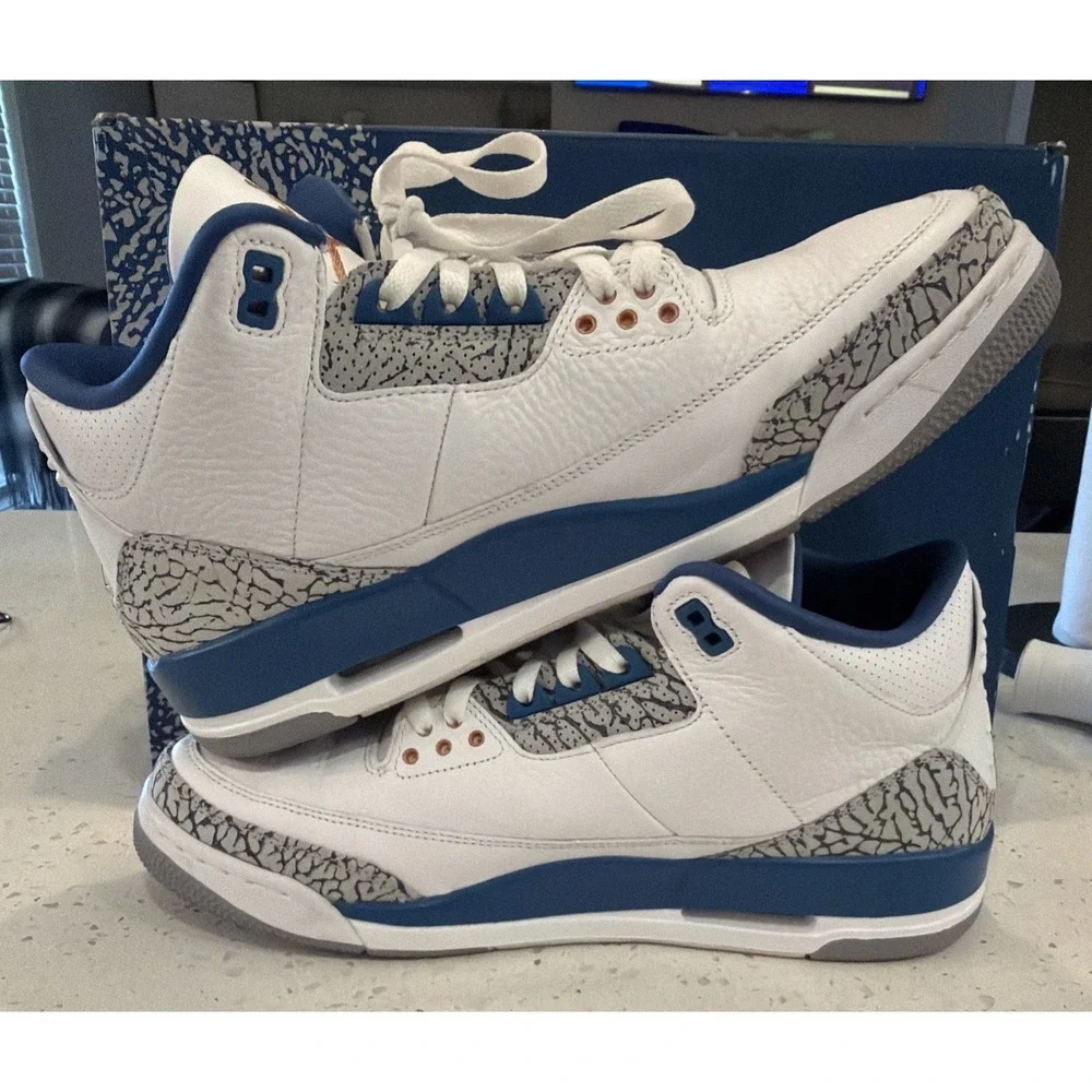 Excellent Nike Air Jordan 3 Retro Washington Wizards CT8532-148 Size 11.5